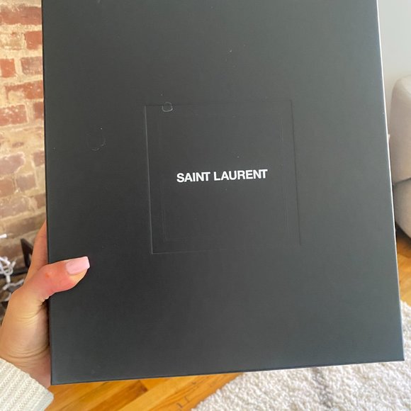 Saint Laurent Nuit Silk Ankle-Strap Sandals in Lilac Brand New Size 6 - Picture 2 of 5